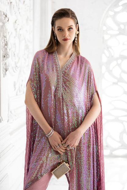 Maria B | Luxury Formals | SF-EF26-11-Beige and Green - Formal Dress - available at Maria Faisal in UK and USA.
