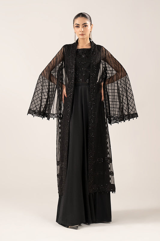 Maria B | Luxury Formals | SF-EF26-12-Black - Formal Dress - available at Maria Faisal in UK and USA.