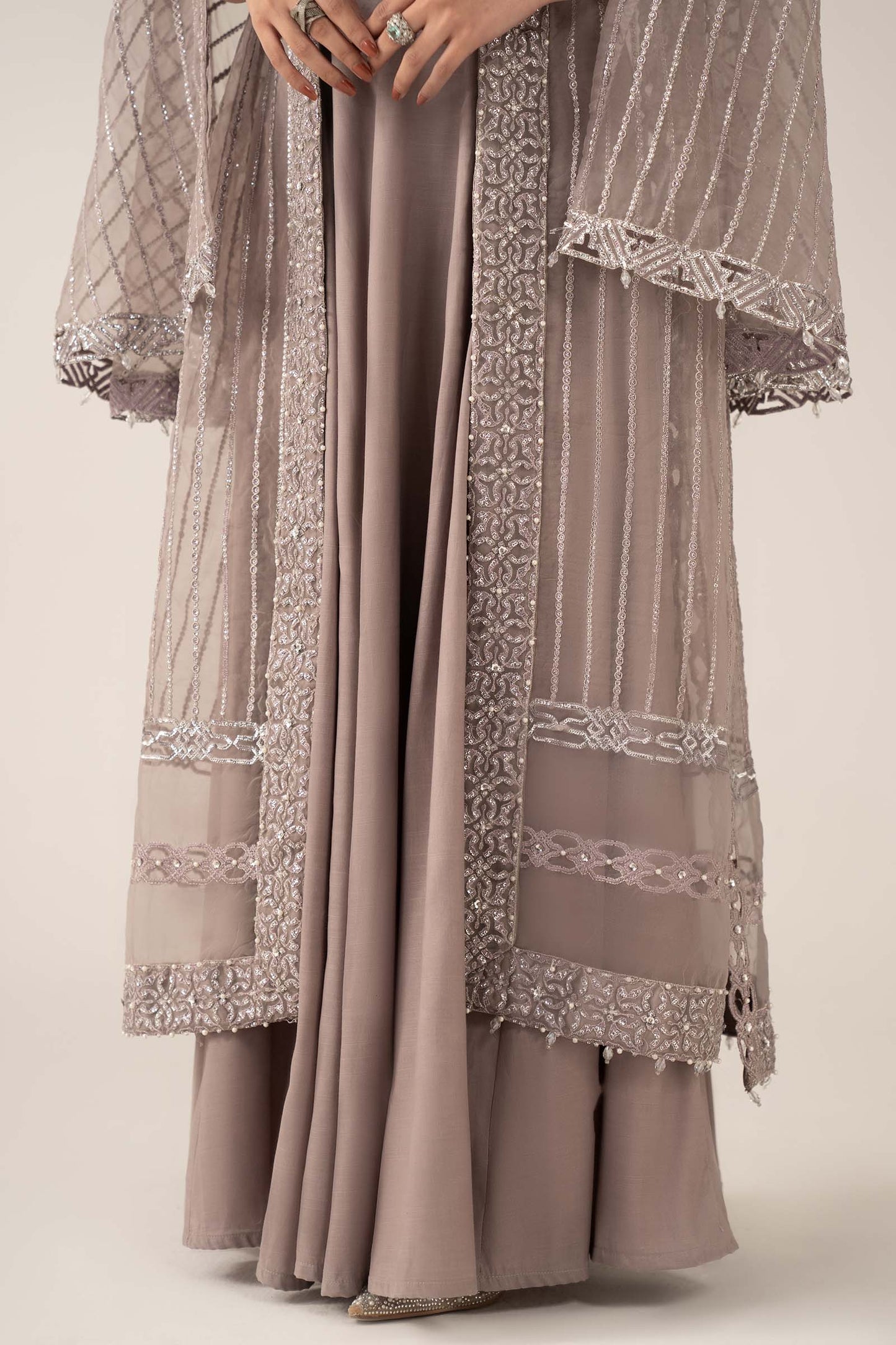 Maria B | Luxury Formals | SF-EF26-12-Lilac - Formal Dress - available at Maria Faisal in UK and USA.
