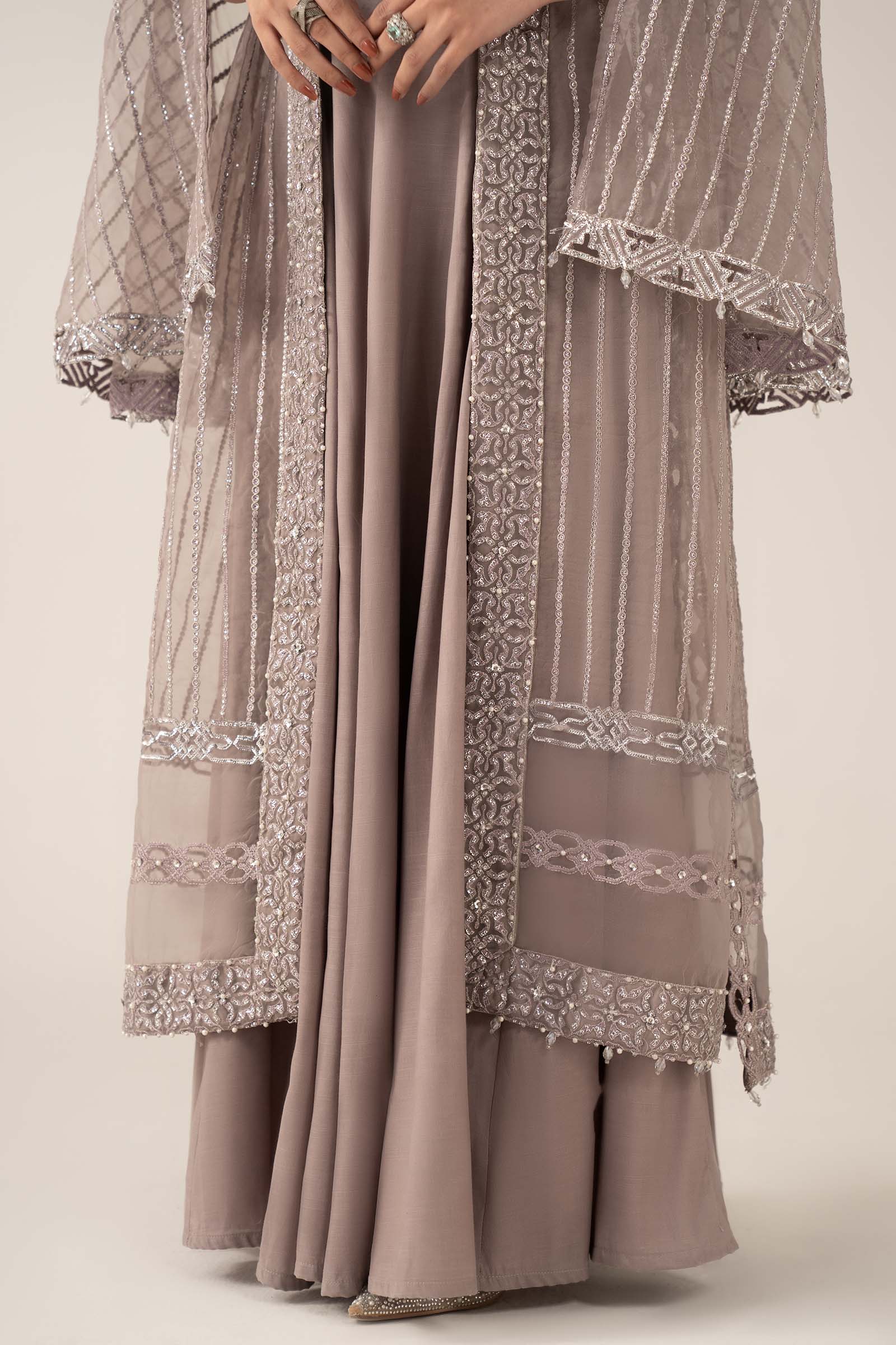 Maria B | Luxury Formals | SF-EF26-12-Lilac - Formal Dress - available at Maria Faisal in UK and USA.