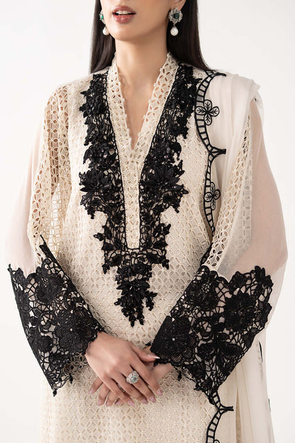 Maria B | Luxury Formals | SF-EF26-13-Off White - Formal Dress - available at Maria Faisal in UK and USA.