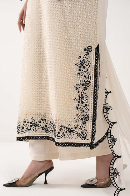 Maria B | Luxury Formals | SF-EF26-13-Off White - Formal Dress - available at Maria Faisal in UK and USA.