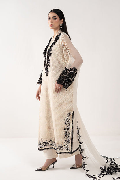 Maria B | Luxury Formals | SF-EF26-13-Off White - Formal Dress - available at Maria Faisal in UK and USA.