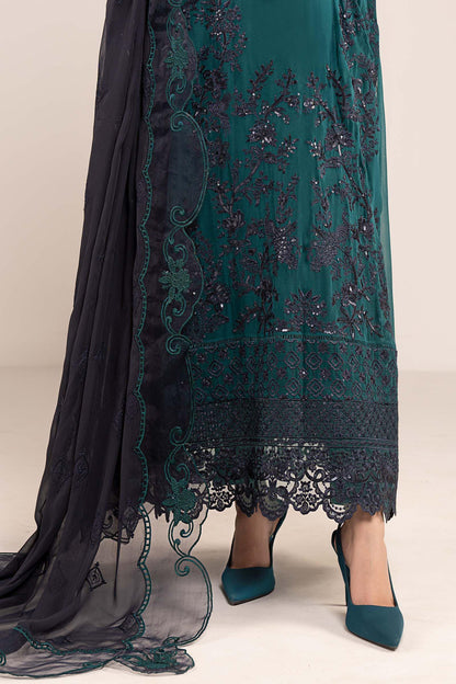 Maria B | Eid Collection 2026 | Sf-Ef26-14 Teal - Luxury Dress - available at Maria Faisal in UK and USA.