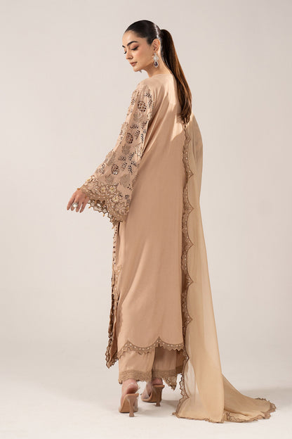 Maria B | Luxury Formals | SF-EF26-16-BEIGE - Formal Dress - available at Maria Faisal in UK and USA.