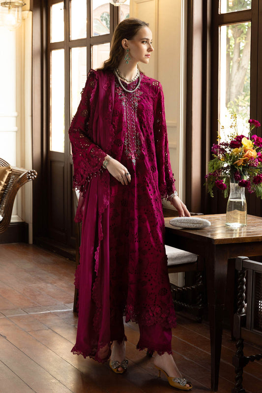 Maria B | Luxury Formals | SF-EF26-16-Magenta - Formal Dress - available at Maria Faisal in UK and USA.