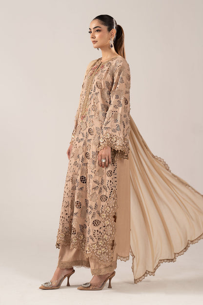 Maria B | Luxury Formals | SF-EF26-16-BEIGE - Formal Dress - available at Maria Faisal in UK and USA.