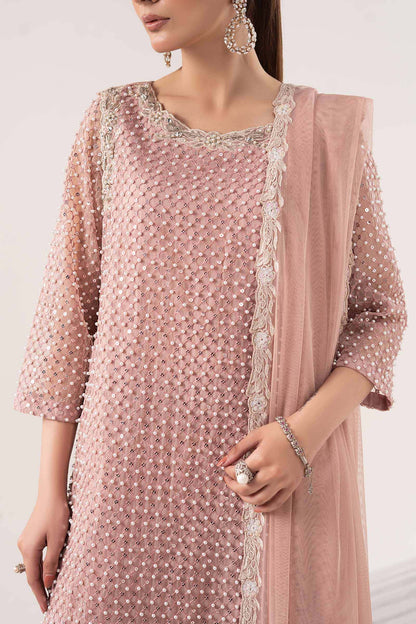 Maria B | Luxury Formals | SF-EF26-23-Pink - Formal Dress - available at Maria Faisal in UK and USA.