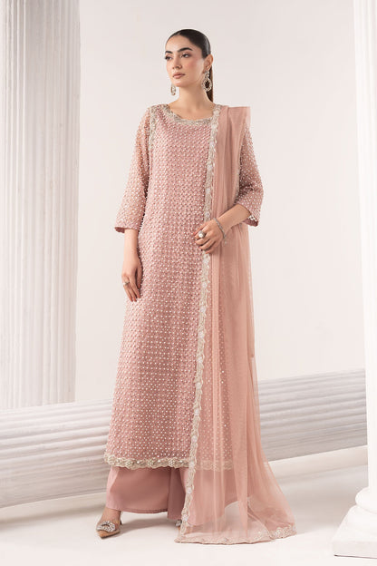 Maria B | Luxury Formals | SF-EF26-23-Pink - Formal Dress - available at Maria Faisal in UK and USA.