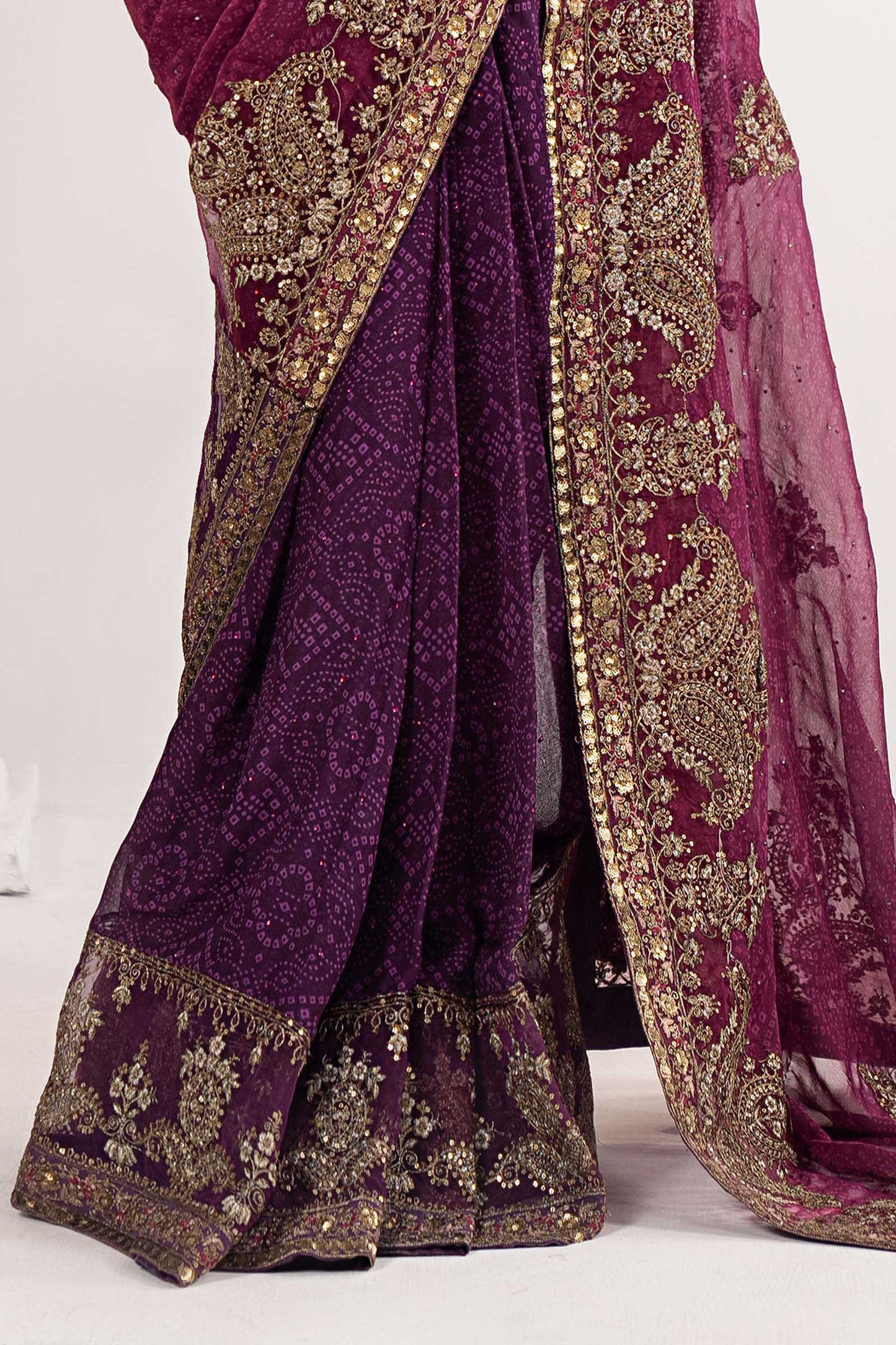 Maria B | Luxury Formals | SF-EF26-67-Purple - Formal Dress - available at Maria Faisal in UK and USA.