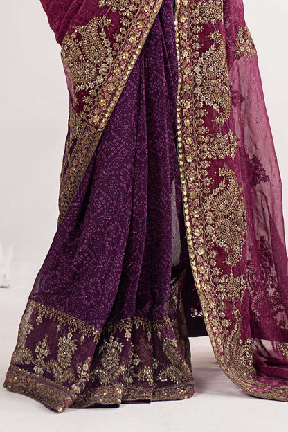 Maria B | Luxury Formals | SF-EF26-67-Purple - Formal Dress - available at Maria Faisal in UK and USA.