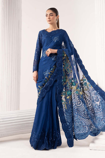 Maria B | Luxury Formals | SF-EF26-69-Blue - Formal Dress - available at Maria Faisal in UK and USA.