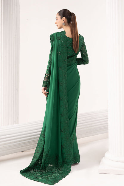Maria B | Luxury Formals | SF-EF26-73-Green - Formal Dress - available at Maria Faisal in UK and USA.