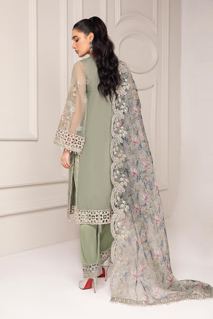 Maria B | Pre Fall Dresses | 3 Piece Embroidered Organza Suit TT - Ladies Clothes - Maria Faisal