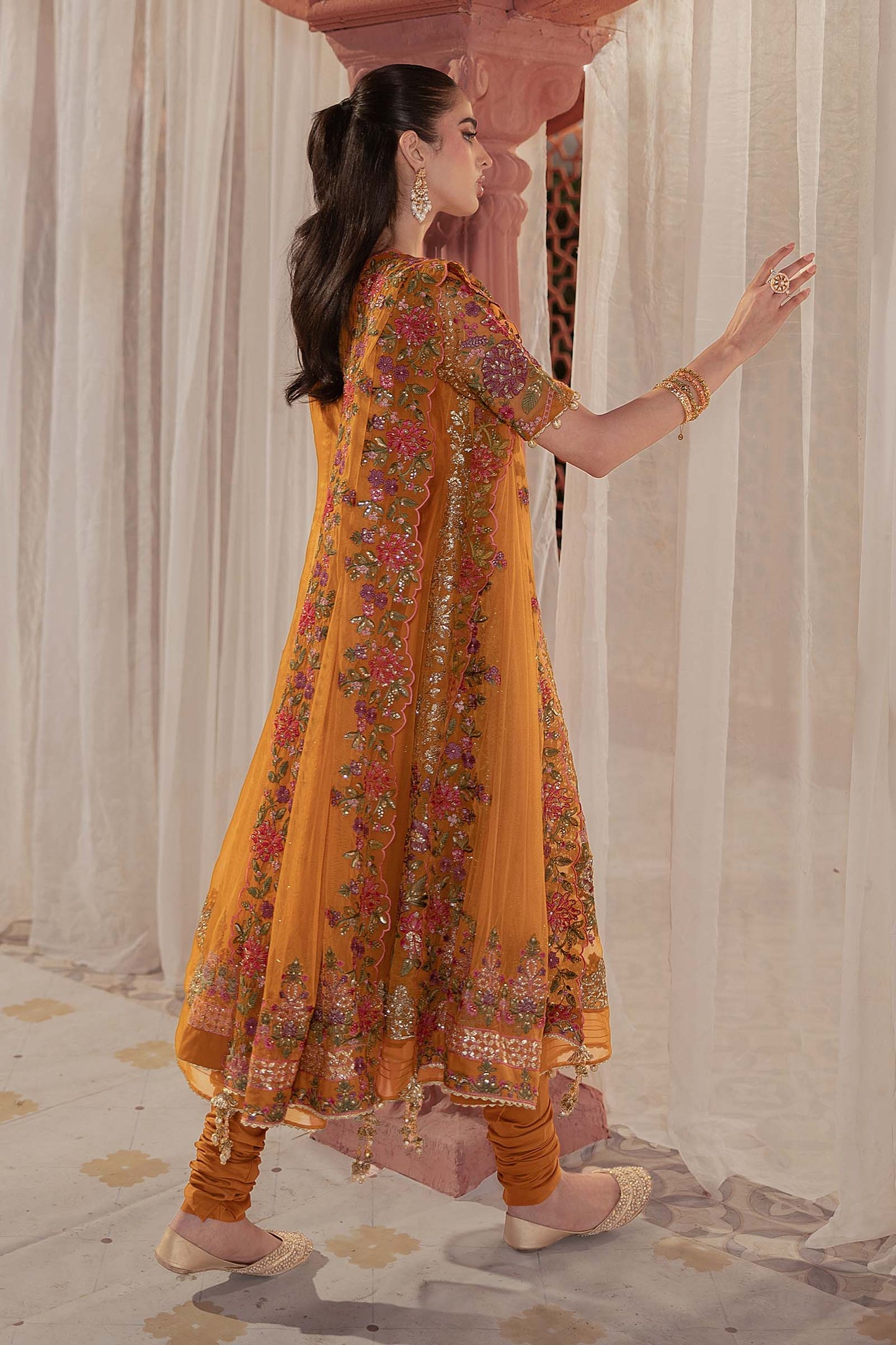 Maira B | Ready to Wear | SF-EF25-42 Mustard by Maria Faisal - Registered Vendor of : Maria B - type : Wedding Dress - 100% original wedding dresses