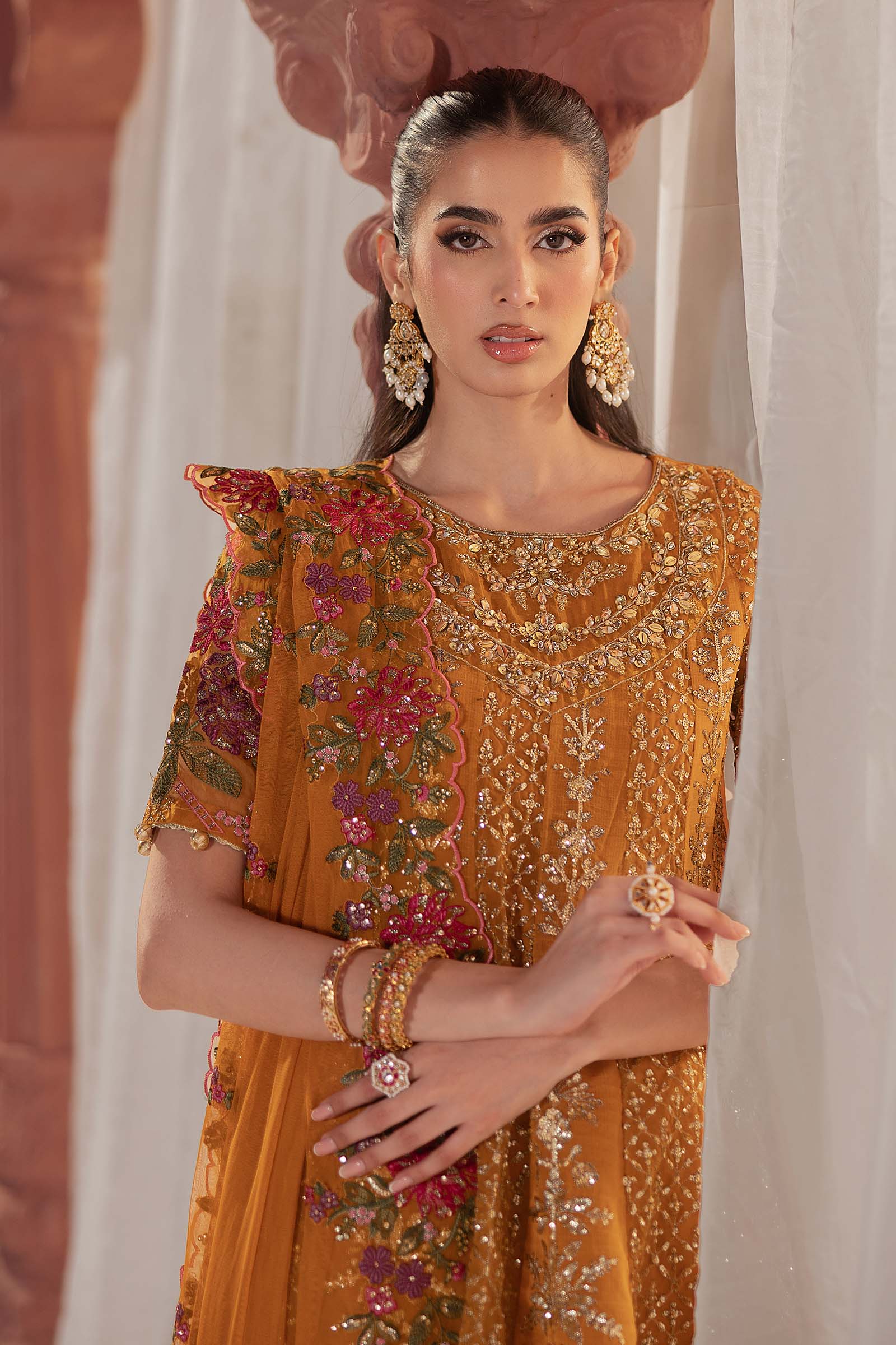 Maria B | Formal Wears | SF-EF25-42 by Maria Faisal - Registered Vendor of : Maria B - type : Ladies Clothes - 100% original wedding dresses
