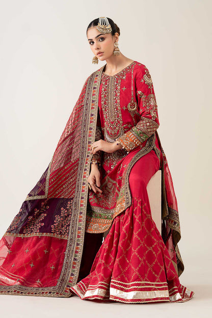 Maria B | Pre Fall 25 | Bamber Raw Silk Suit 14 - Ladies Clothes - Maria Faisal