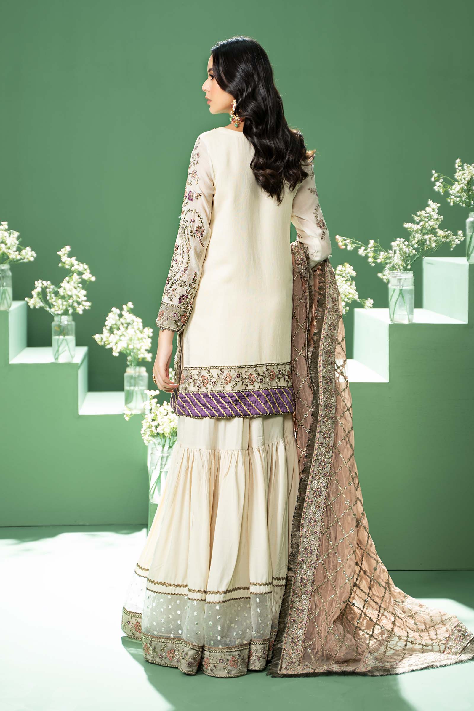 Maira B | Ready to Wear | SF-W24-45 by Maria Faisal - Registered Vendor of : Maria B - type : Wedding Dress - 100% original wedding dresses
