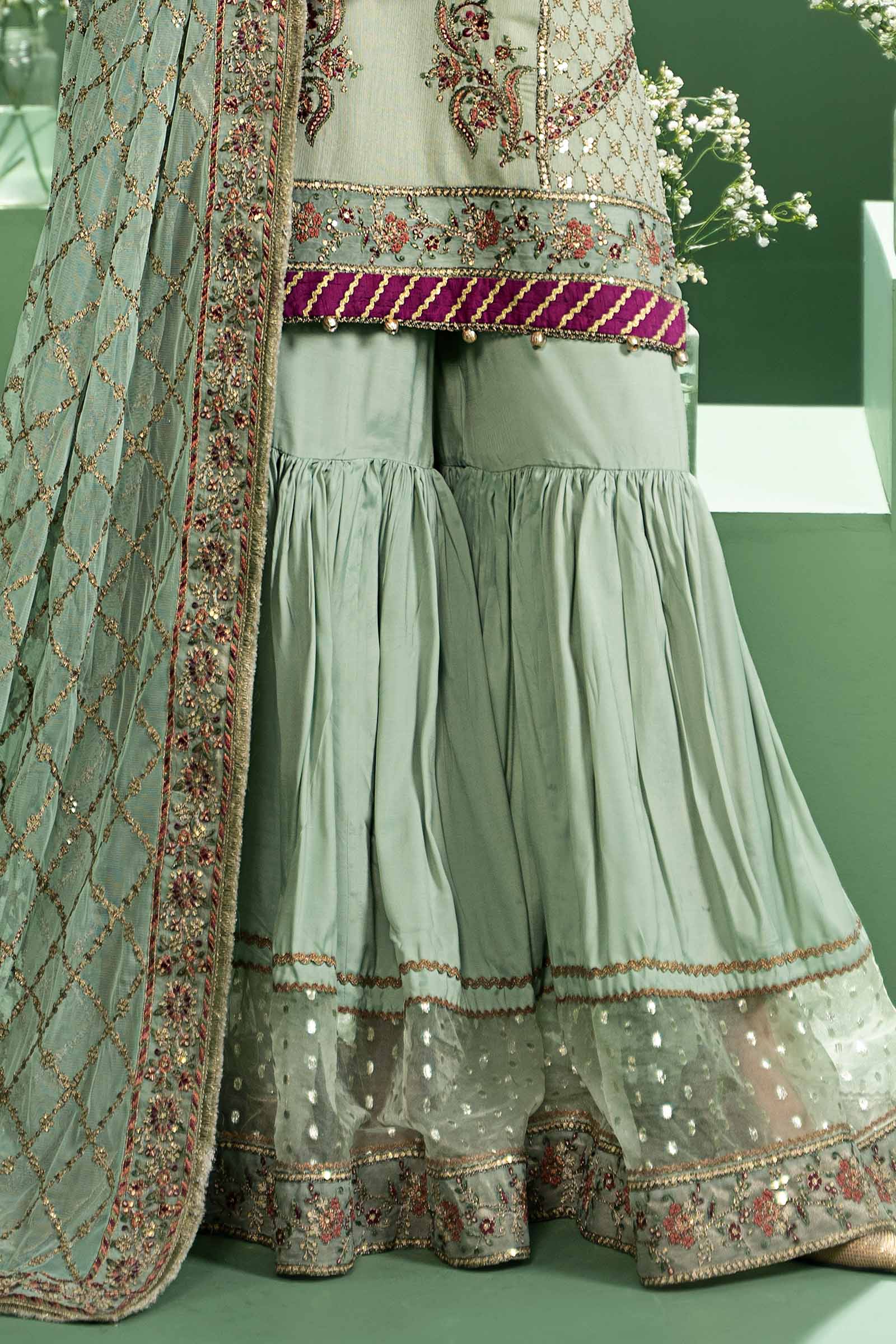 Maira B | Ready to Wear | SF-W24-45 by Maria Faisal - Registered Vendor of : Maria B - type : Wedding Dress - 100% original wedding dresses