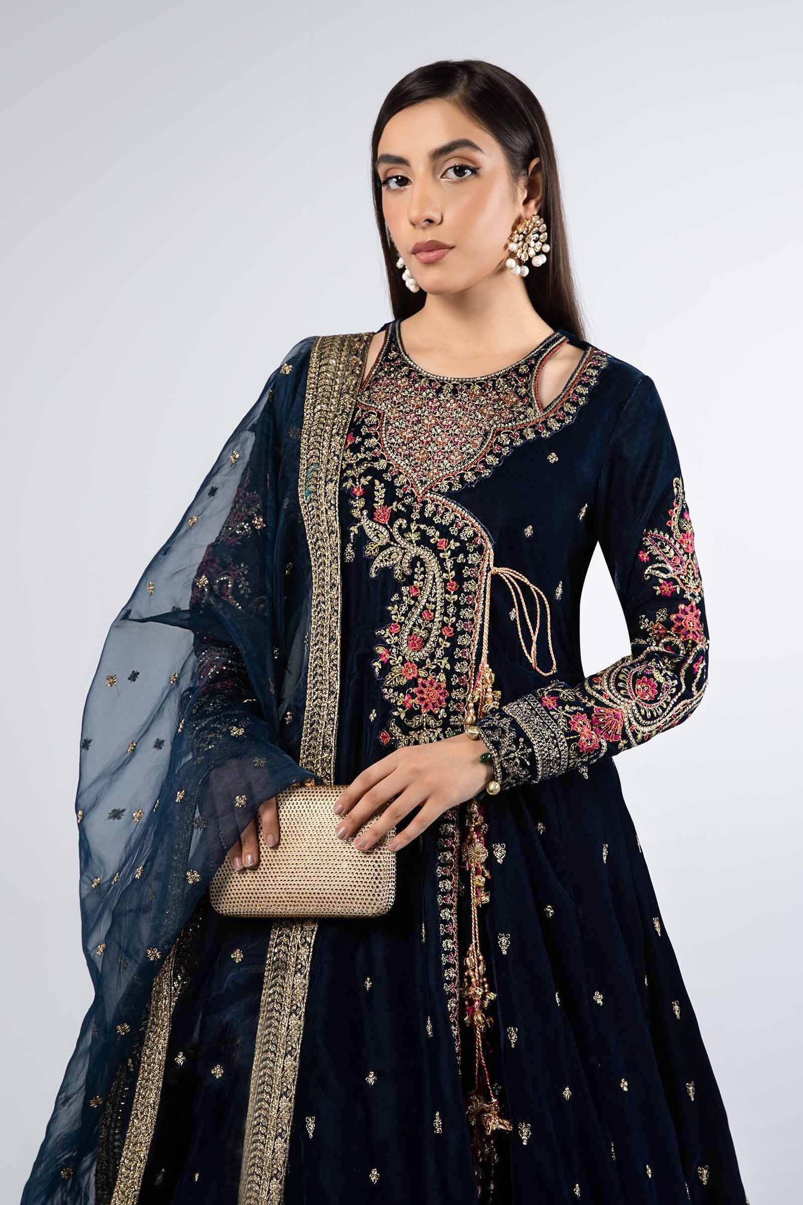 Maira B | Ready to Wear | SF-W24-02 Teal by Maria Faisal - Registered Vendor of : Maria B - type : Wedding Dress - 100% original wedding dresses