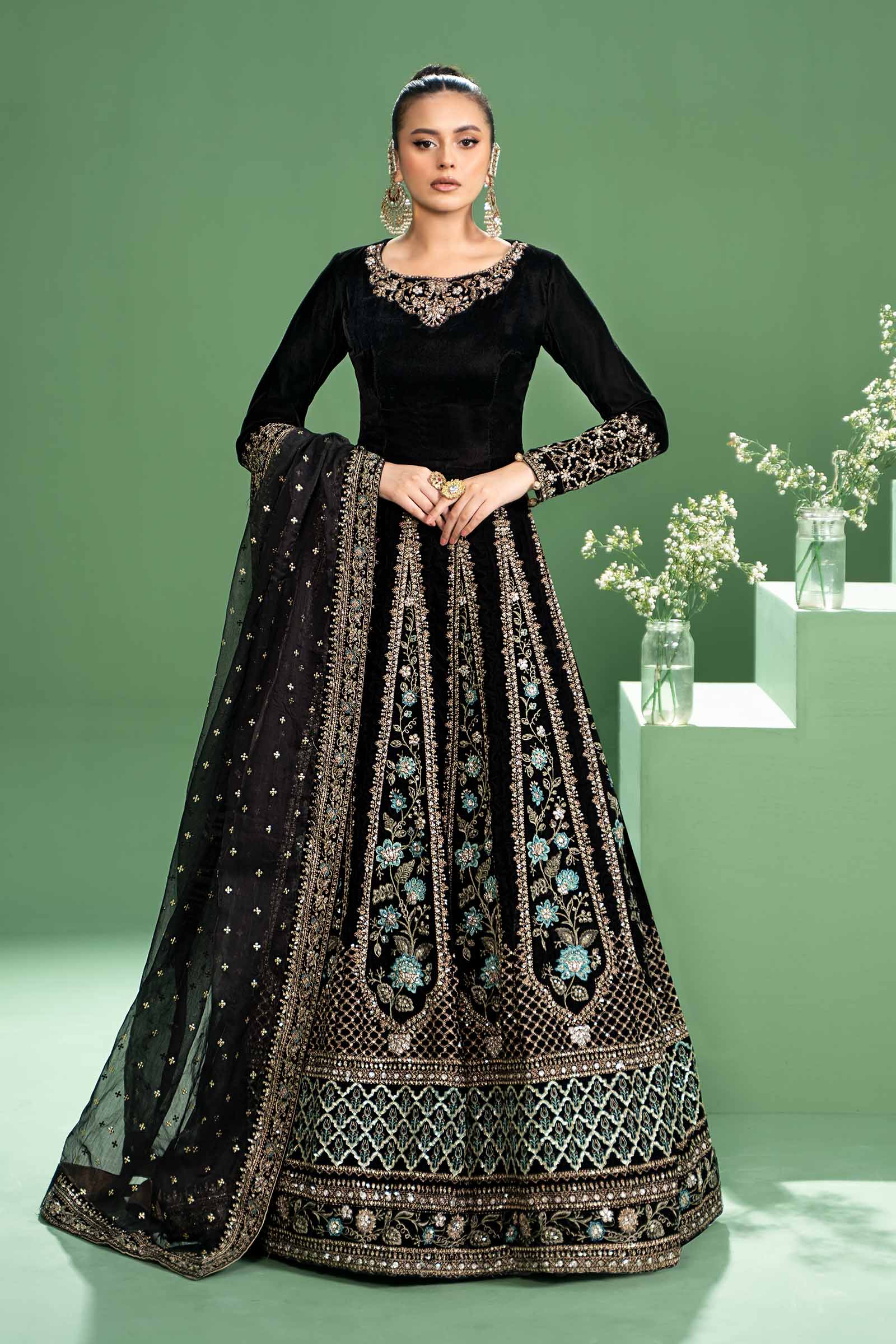 Maira B | Ready to Wear | SF-W24-17 by Maria Faisal - Registered Vendor of : Maria B - type : Wedding Dress - 100% original wedding dresses