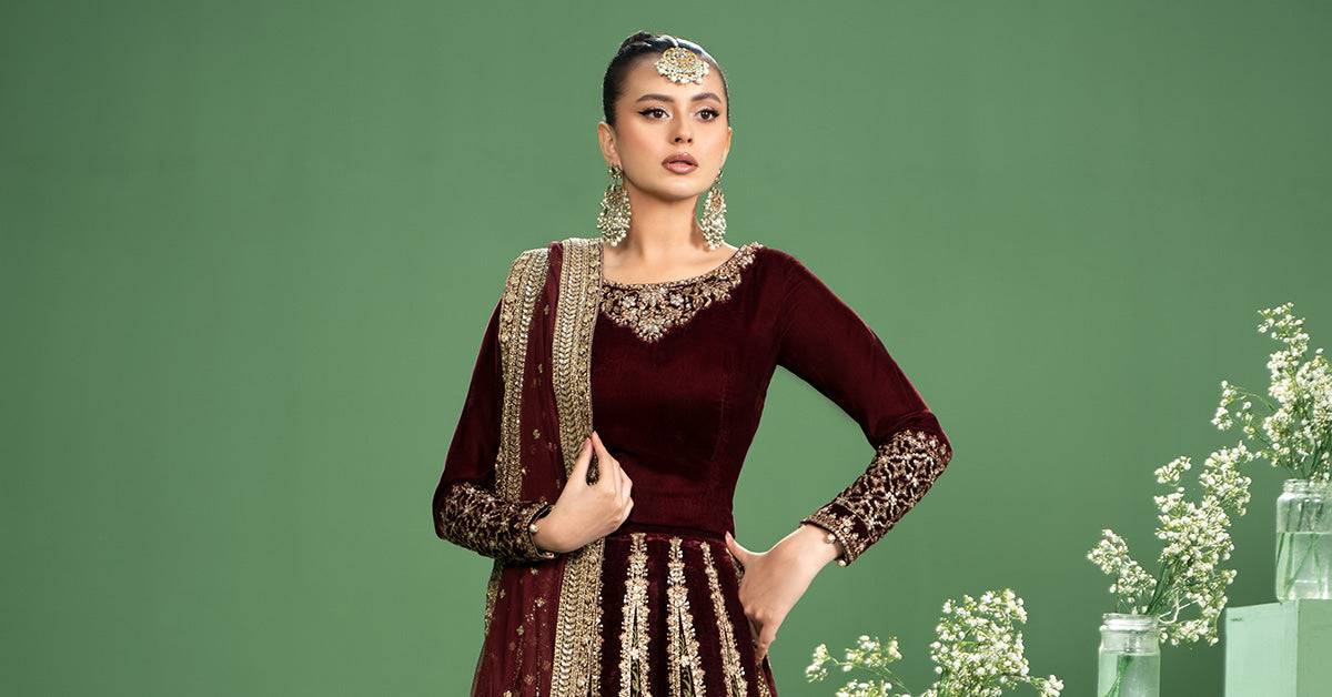 Maira B | Ready to Wear | SF-W24-17 by Maria Faisal - Registered Vendor of : Maria B - type : Wedding Dress - 100% original wedding dresses