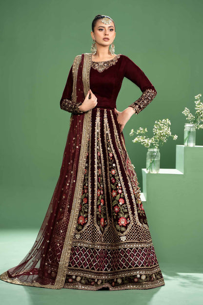 Maira B | Ready to Wear | SF-W24-17 by Maria Faisal - Registered Vendor of : Maria B - type : Wedding Dress - 100% original wedding dresses