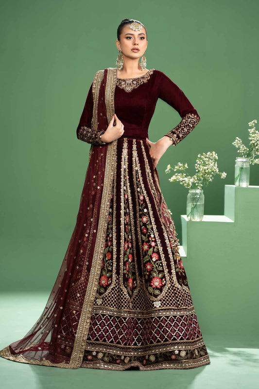 Maira B | Ready to Wear | SF-W24-17 by Maria Faisal - Registered Vendor of : Maria B - type : Wedding Dress - 100% original wedding dresses
