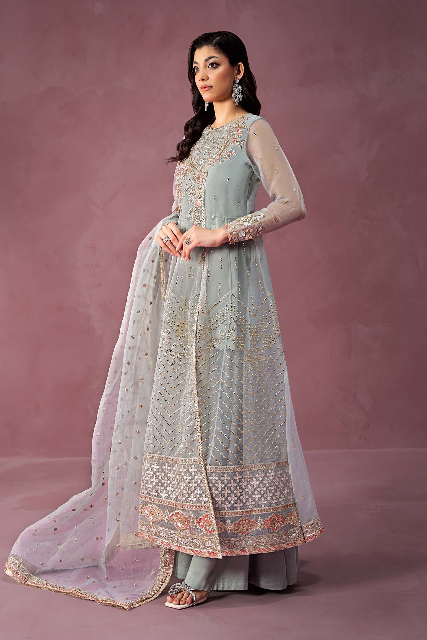 Maira B | Ready to Wear | SF-W24-19 Ferozi by Maria Faisal - Registered Vendor of : Maria B - type : Wedding Dress - 100% original wedding dresses