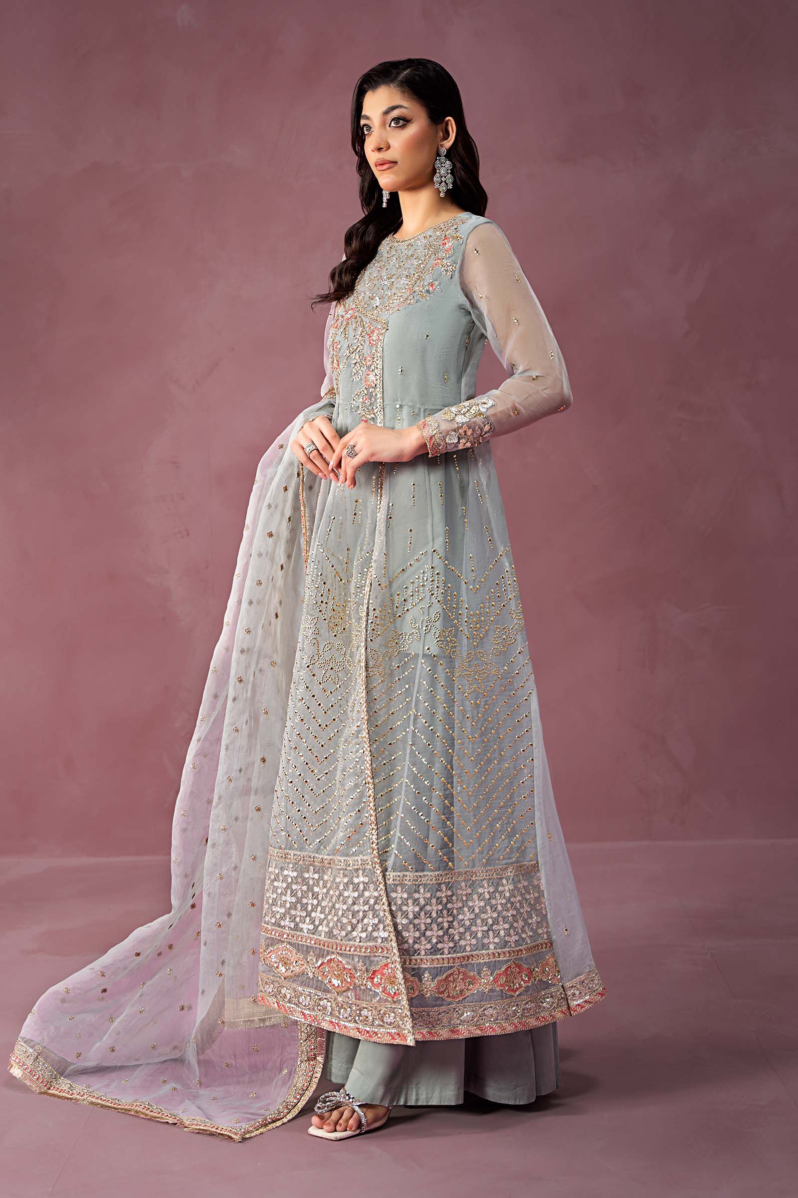 Maira B | Ready to Wear | SF-W24-19 Ferozi by Maria Faisal - Registered Vendor of : Maria B - type : Wedding Dress - 100% original wedding dresses