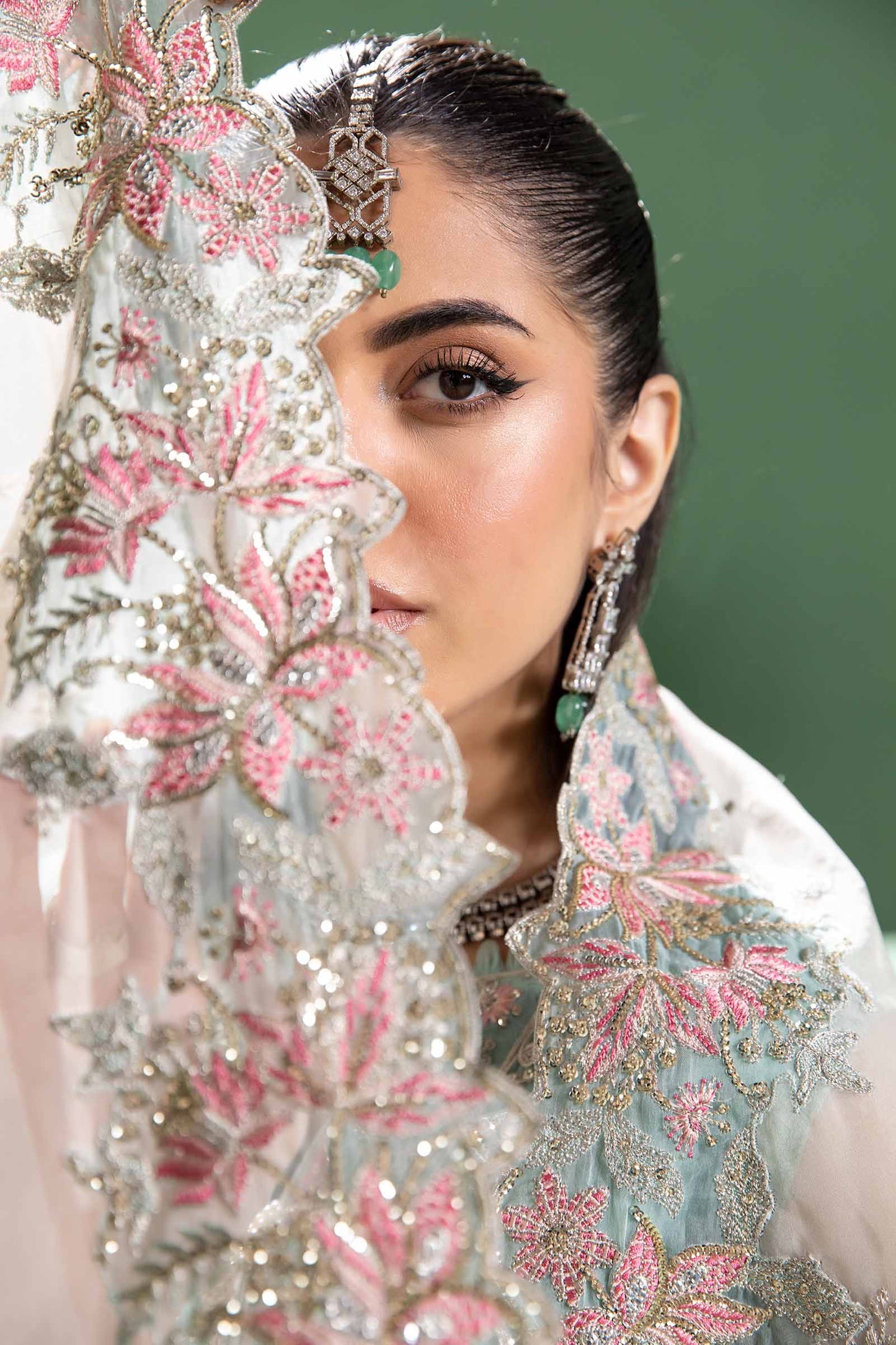 Maira B | Ready to Wear | SF-W24-27 White by Maria Faisal - Registered Vendor of : Maria B - type : Wedding Dress - 100% original wedding dresses