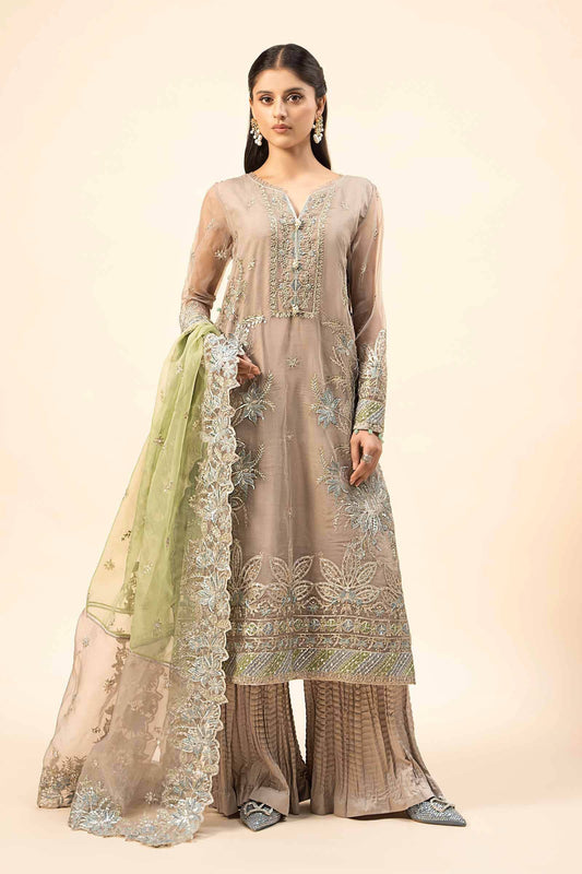 Maira B | Ready to Wear | SF-W24-27 Grey by Maria Faisal - Registered Vendor of : Maria B - type : Wedding Dress - 100% original wedding dresses