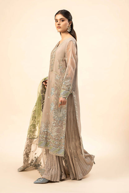Maira B | Ready to Wear | SF-W24-27 Grey by Maria Faisal - Registered Vendor of : Maria B - type : Wedding Dress - 100% original wedding dresses