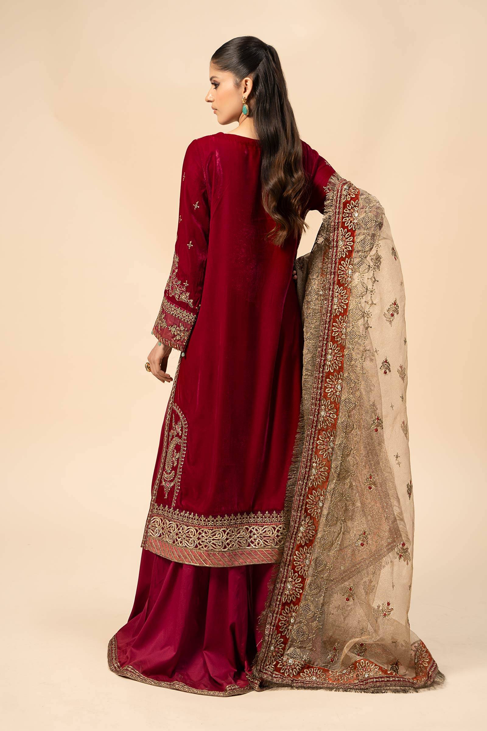 Maira B | Ready to Wear | SF-W24-29 Pink by Maria Faisal - Registered Vendor of : Maria B - type : Wedding Dress - 100% original wedding dresses