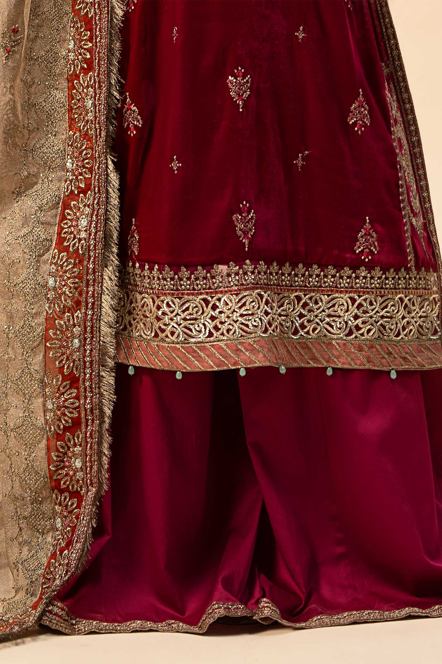 Maira B | Ready to Wear | SF-W24-29 Pink by Maria Faisal - Registered Vendor of : Maria B - type : Wedding Dress - 100% original wedding dresses
