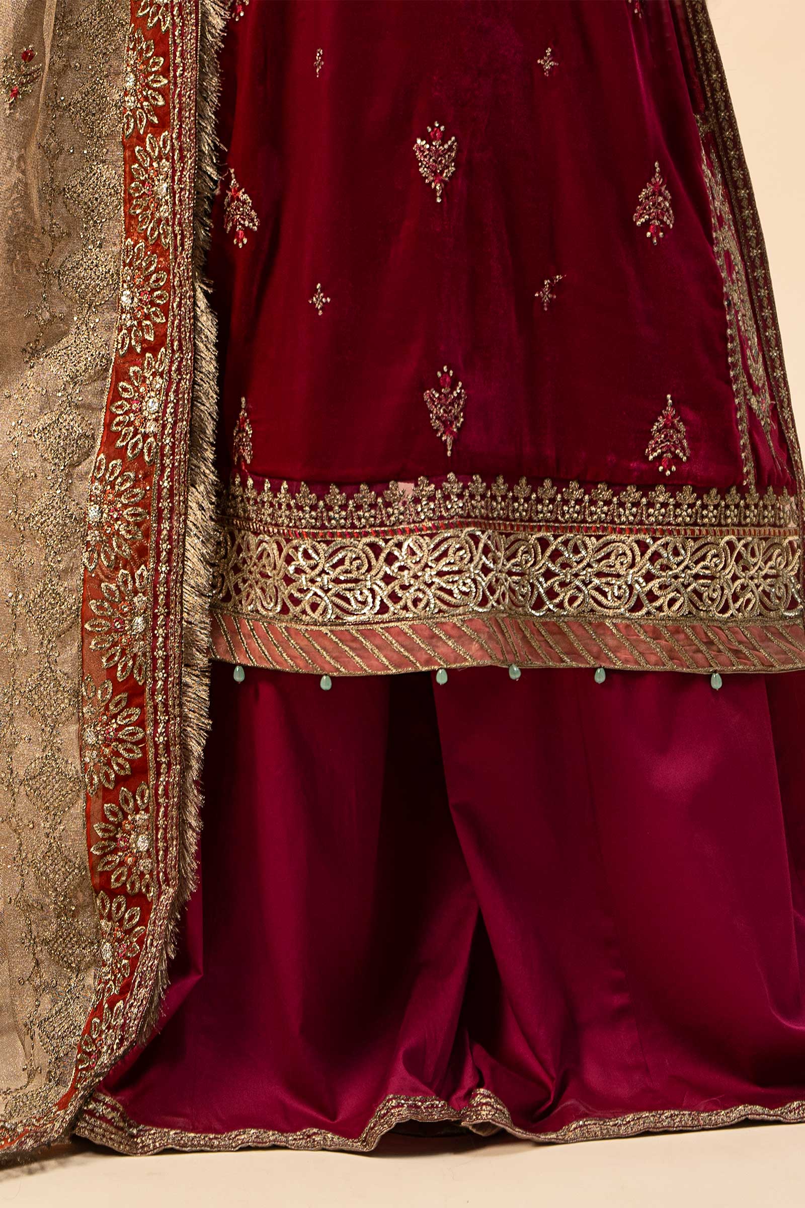 Maira B | Ready to Wear | SF-W24-29 Pink by Maria Faisal - Registered Vendor of : Maria B - type : Wedding Dress - 100% original wedding dresses