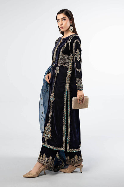 Maira B | Ready to Wear | SF-W24-34 Navy Blue by Maria Faisal - Registered Vendor of : Maria B - type : Wedding Dress - 100% original wedding dresses