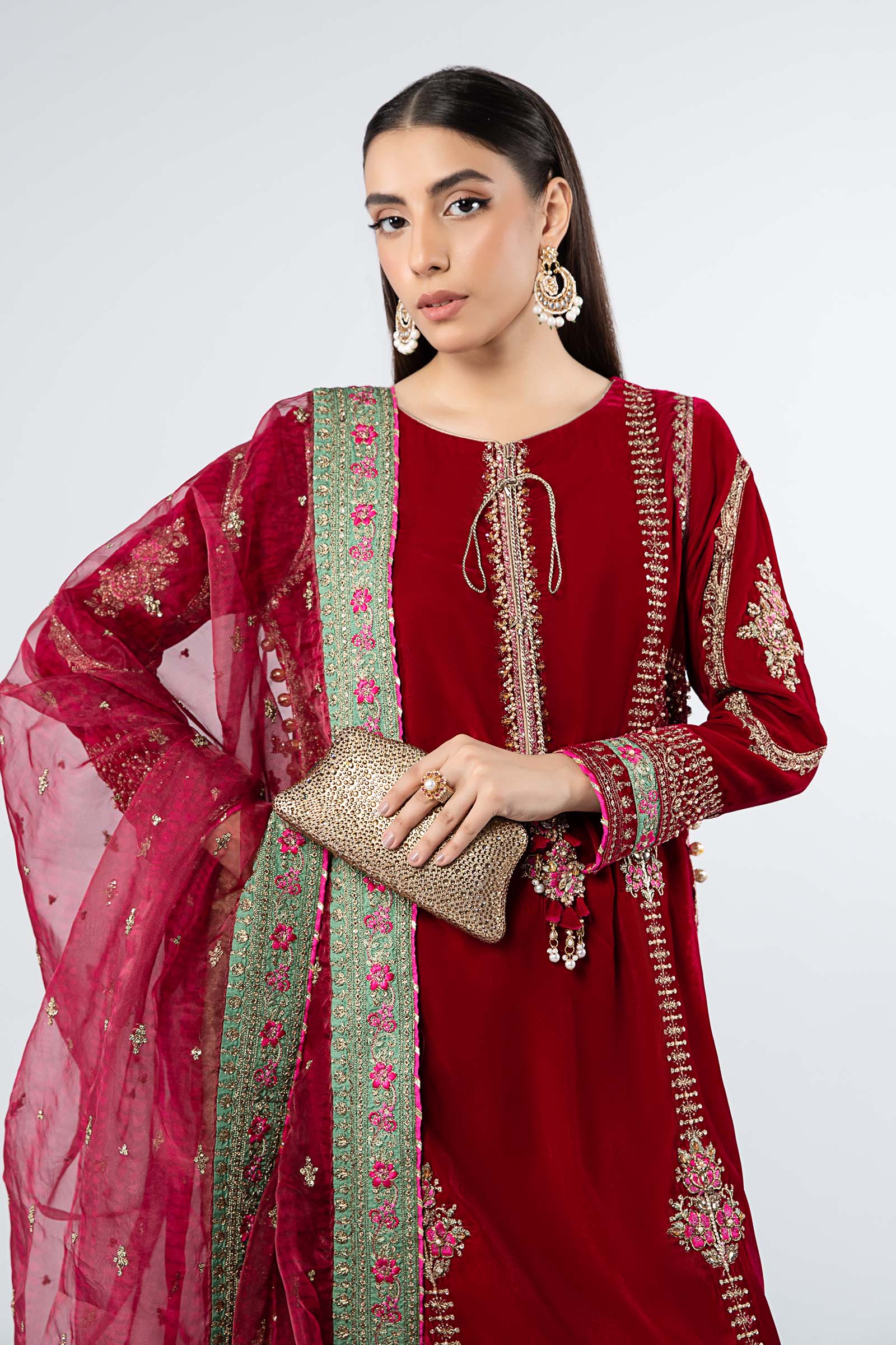Maira B | Ready to Wear | SF-W24-34 Pink by Maria Faisal - Registered Vendor of : Maria B - type : Wedding Dress - 100% original wedding dresses