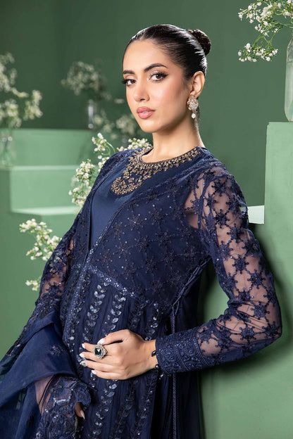 Maira B | Ready to Wear | SF-W24-44 Blue by Maria Faisal - Registered Vendor of : Maria B - type : Wedding Dress - 100% original wedding dresses