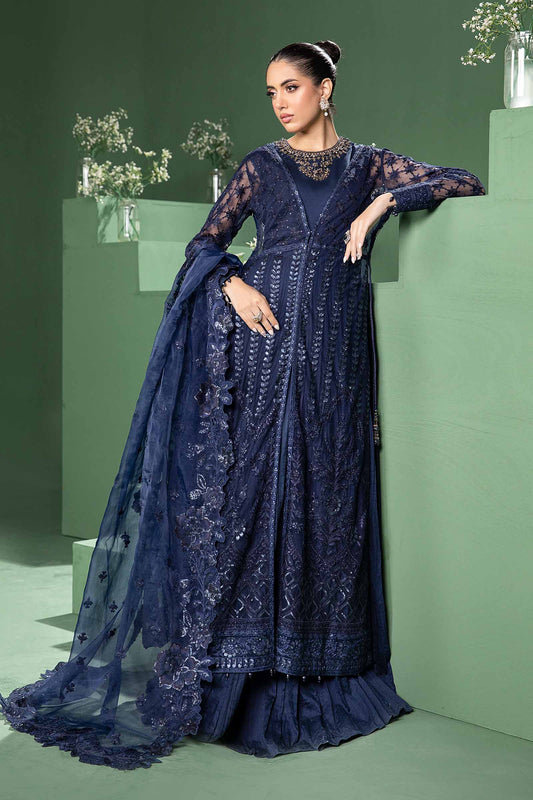Maira B | Ready to Wear | SF-W24-44 Blue by Maria Faisal - Registered Vendor of : Maria B - type : Wedding Dress - 100% original wedding dresses