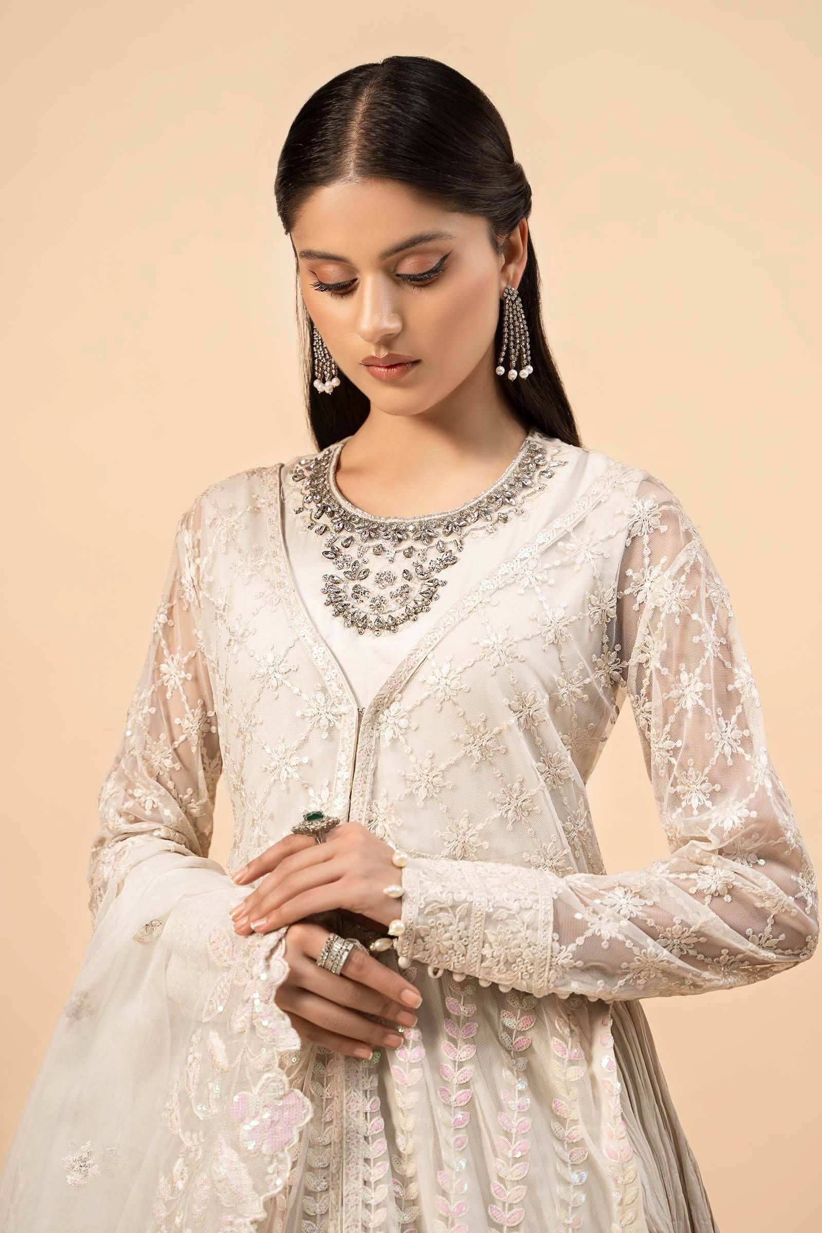 Maira B | Ready to Wear | SF-W24-44 Off White by Maria Faisal - Registered Vendor of : Maria B - type : Wedding Dress - 100% original wedding dresses