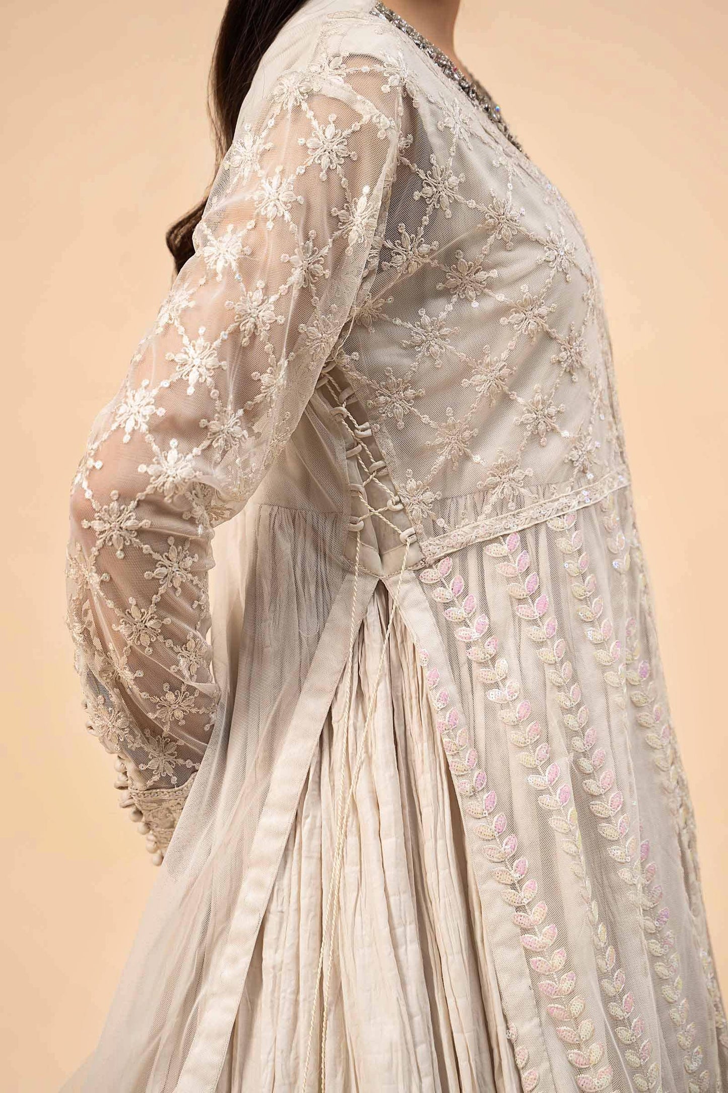 Maira B | Ready to Wear | SF-W24-44 Off White by Maria Faisal - Registered Vendor of : Maria B - type : Wedding Dress - 100% original wedding dresses