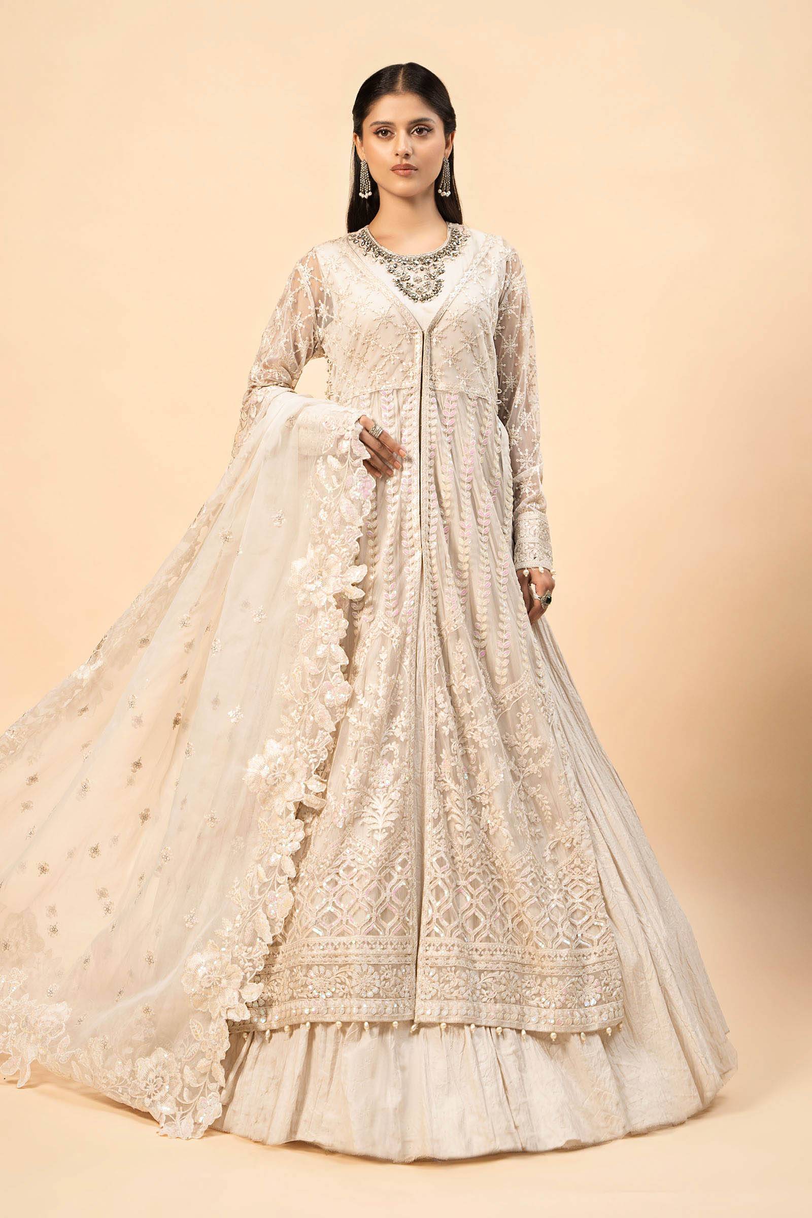 Maira B | Ready to Wear | SF-W24-44 Off White by Maria Faisal - Registered Vendor of : Maria B - type : Wedding Dress - 100% original wedding dresses