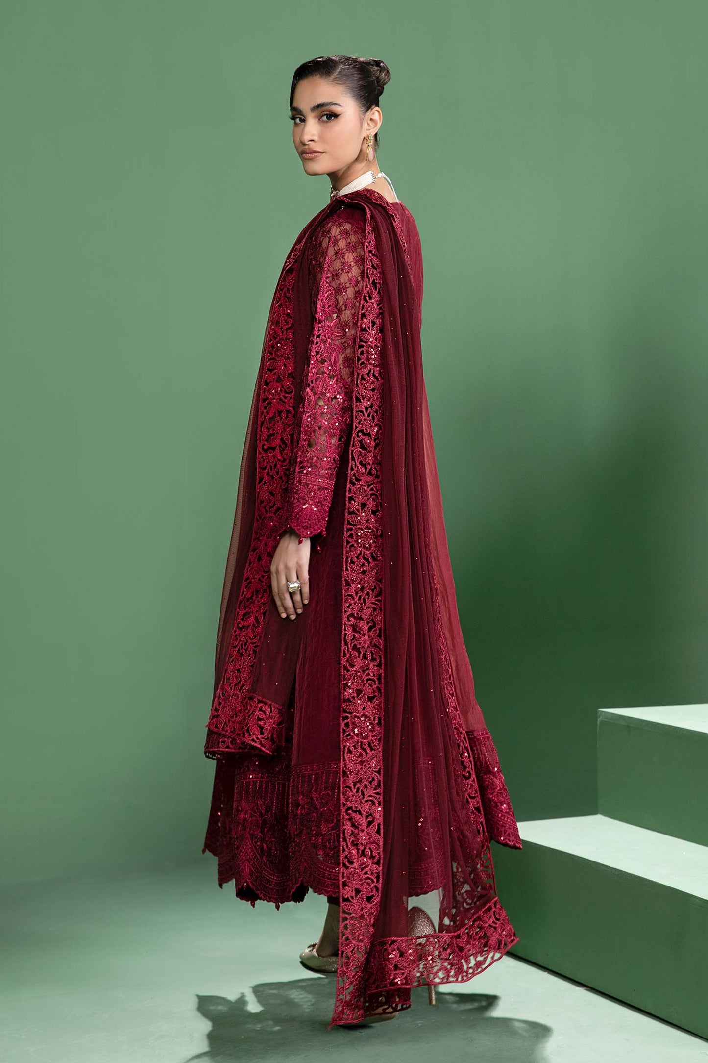 Maira B | Ready to Wear | SF-W24-46 by Maria Faisal - Registered Vendor of : Maria B - type : Wedding Dress - 100% original wedding dresses