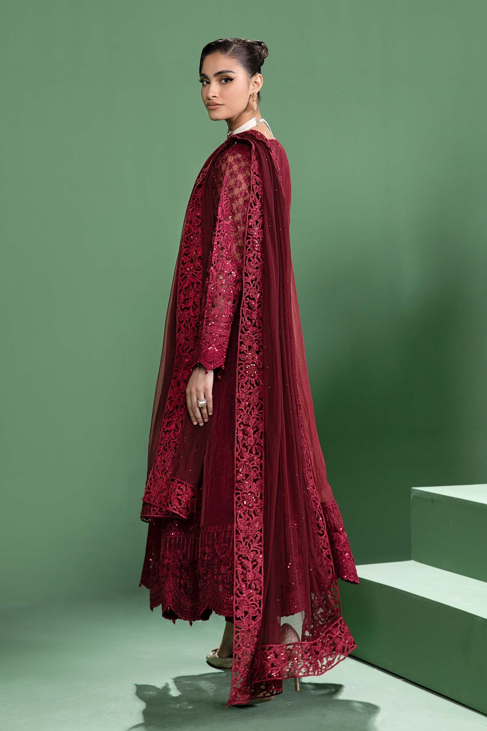 Maira B | Ready to Wear | SF-W24-46 by Maria Faisal - Registered Vendor of : Maria B - type : Wedding Dress - 100% original wedding dresses