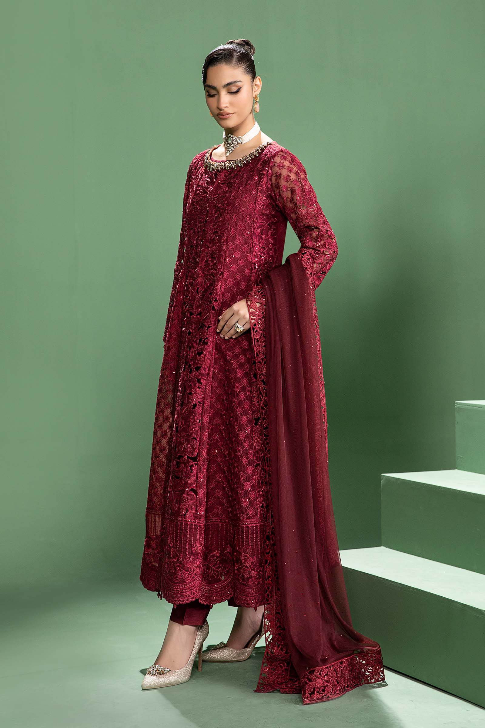 Maira B | Ready to Wear | SF-W24-46 by Maria Faisal - Registered Vendor of : Maria B - type : Wedding Dress - 100% original wedding dresses