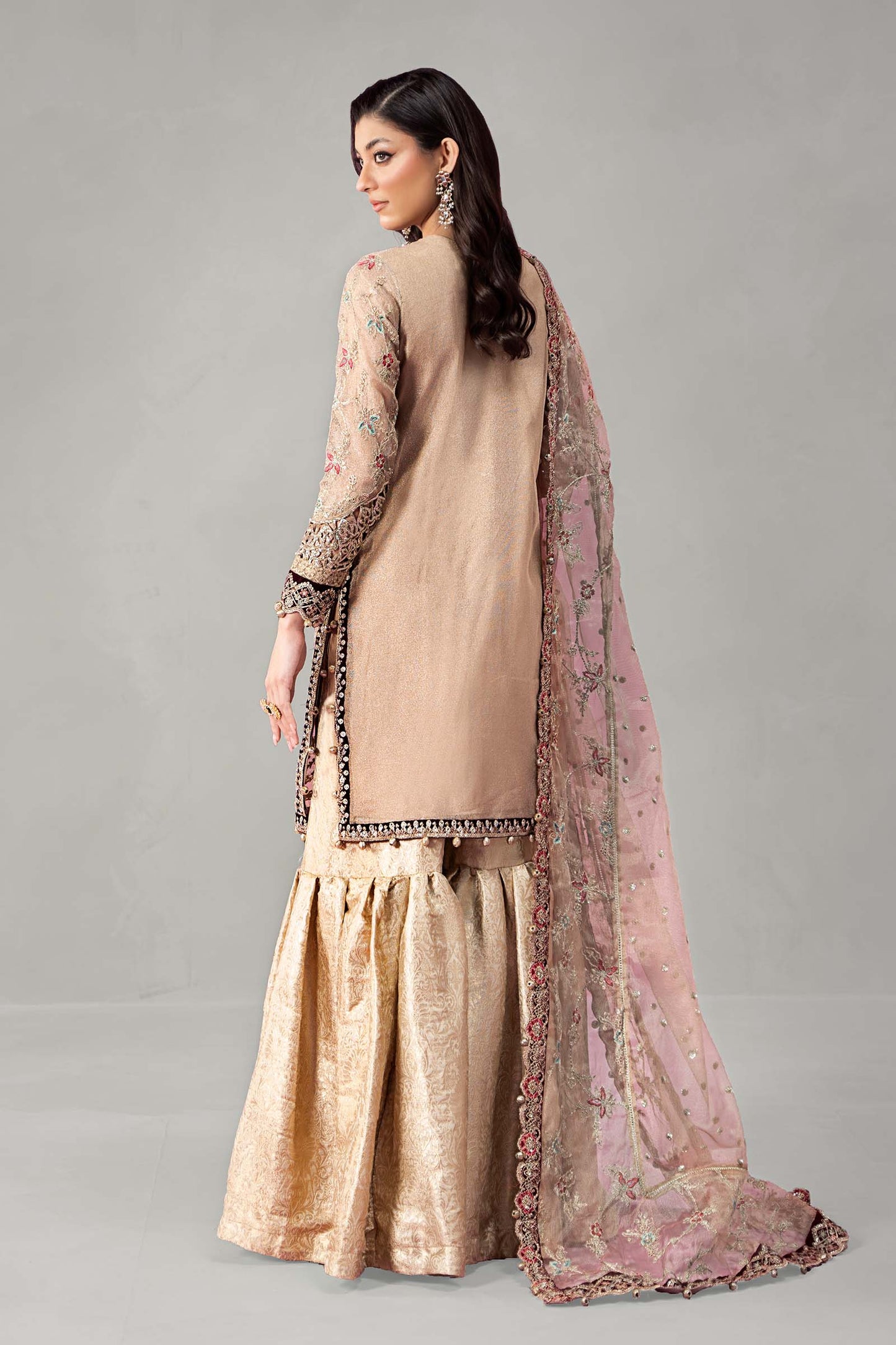 Maira B | Ready to Wear | SF-W24-62 Golden by Maria Faisal - Registered Vendor of : Maria B - type : Wedding Dress - 100% original wedding dresses