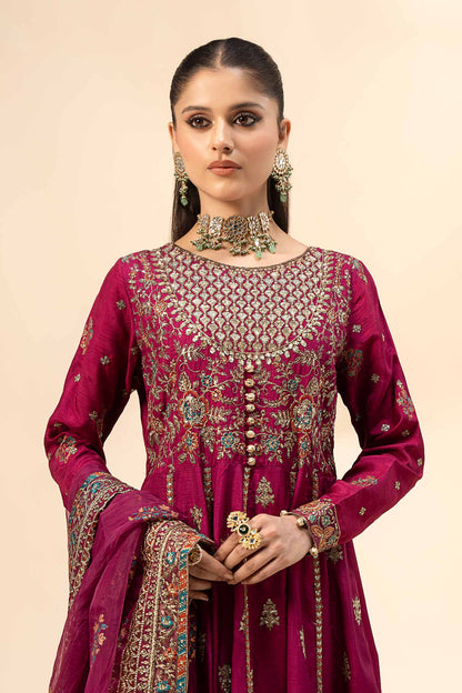Maira B | Ready to Wear | SF-W24-65 Magenta by Maria Faisal - Registered Vendor of : Maria B - type : Wedding Dress - 100% original wedding dresses
