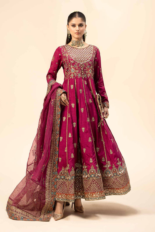 Maira B | Ready to Wear | SF-W24-65 Magenta by Maria Faisal - Registered Vendor of : Maria B - type : Wedding Dress - 100% original wedding dresses