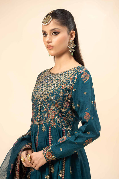 Maira B | Ready to Wear | SF-W24-65 Teal by Maria Faisal - Registered Vendor of : Maria B - type : Wedding Dress - 100% original wedding dresses